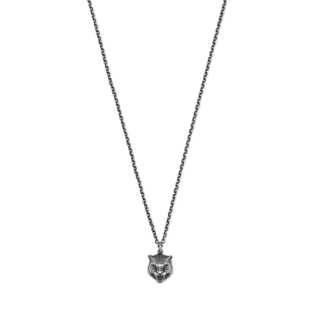 YBB43360800100|GUCCI |GATTO Aged Sterling Silver Necklace 60cm (23.6in)