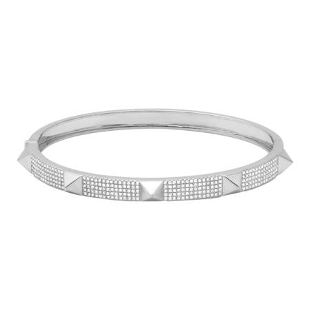 White Gold Diamond Spike Bangle