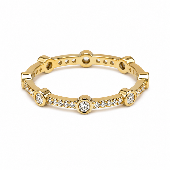 Diamond Pinky Ring in Yellow Gold