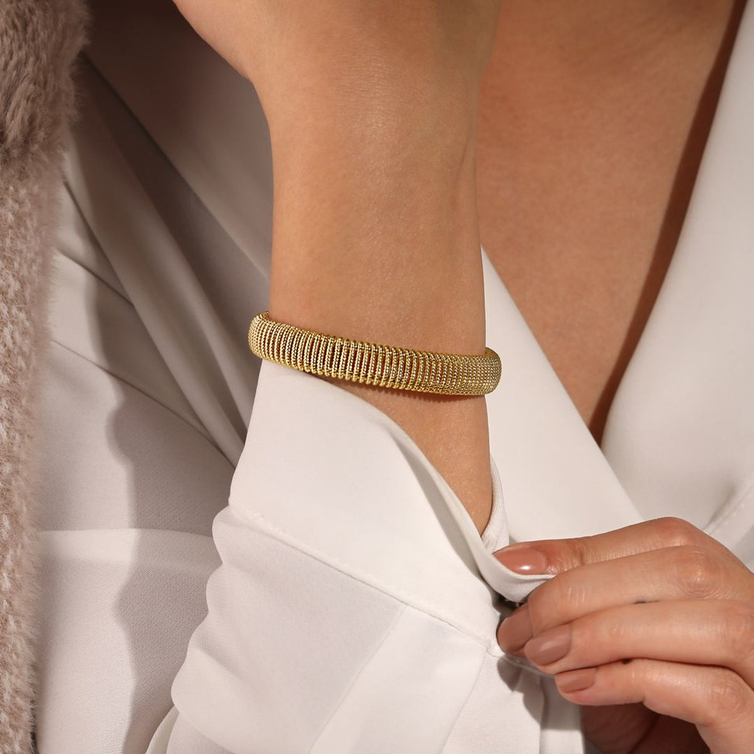 Open Pattern Cuff Bracelet