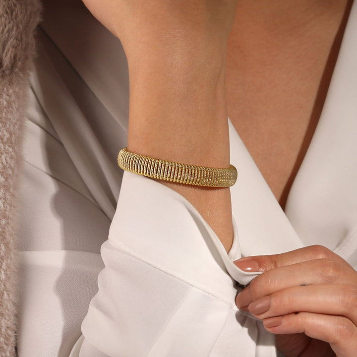 Open Pattern Cuff Bracelet
