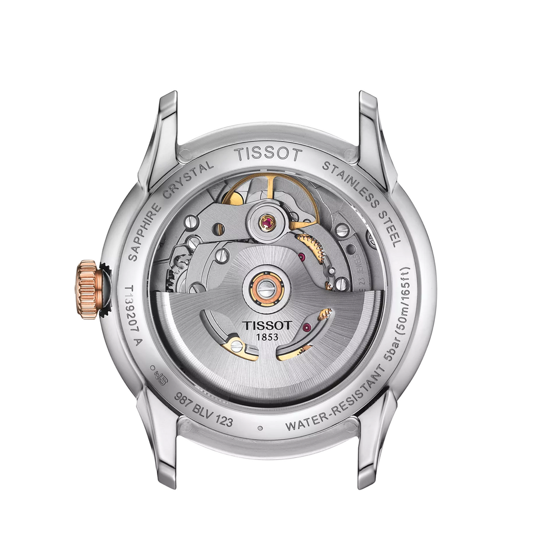 Chemin Des Tourelles Powermatic Stainless Steel and Rose Gold PVD with Silver Dial34MM Watch