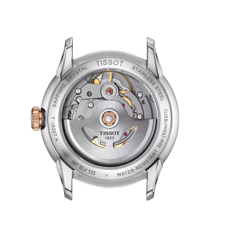 Chemin Des Tourelles Powermatic Stainless Steel and Rose Gold PVD with Silver Dial34MM Watch