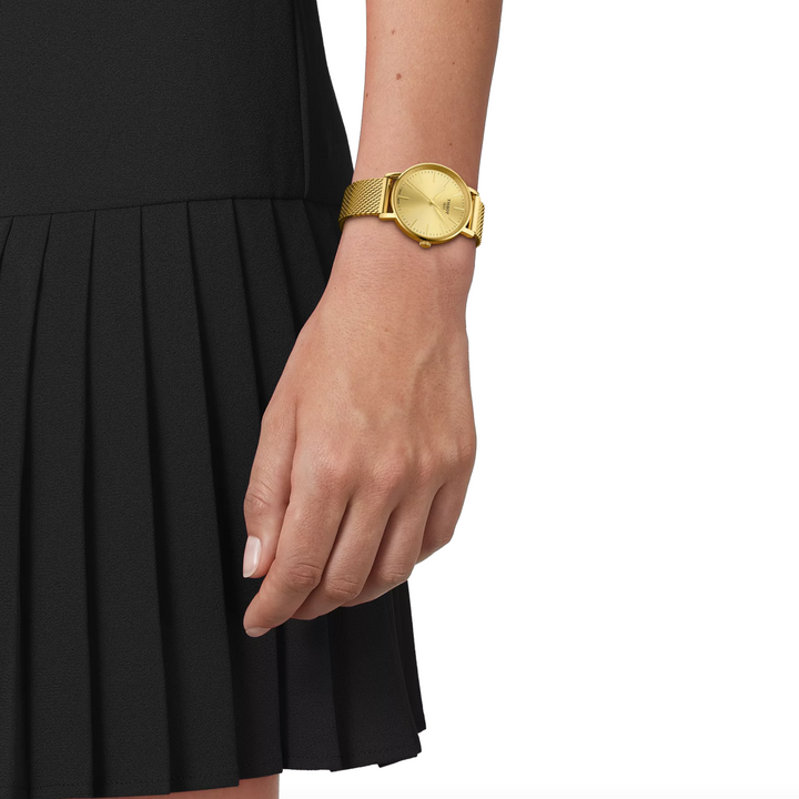 Everytime Yellow PVD with Champage Dial 34MM Watch