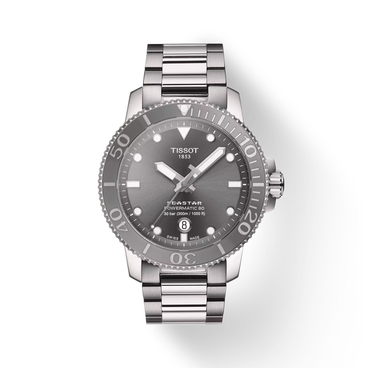 Seastar 1000 43MM Powermatic 80 Grey Dial Watch