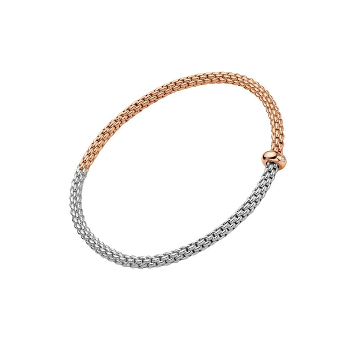 Eka Flex'it White and Rose Gold Bracelet; Medium