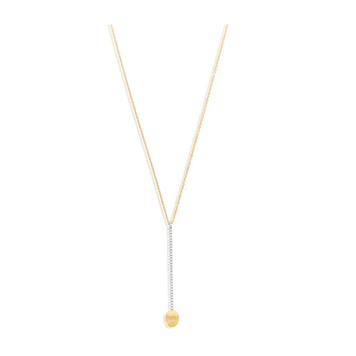 Elite Gold and Diamond Bar Elegant Pendant