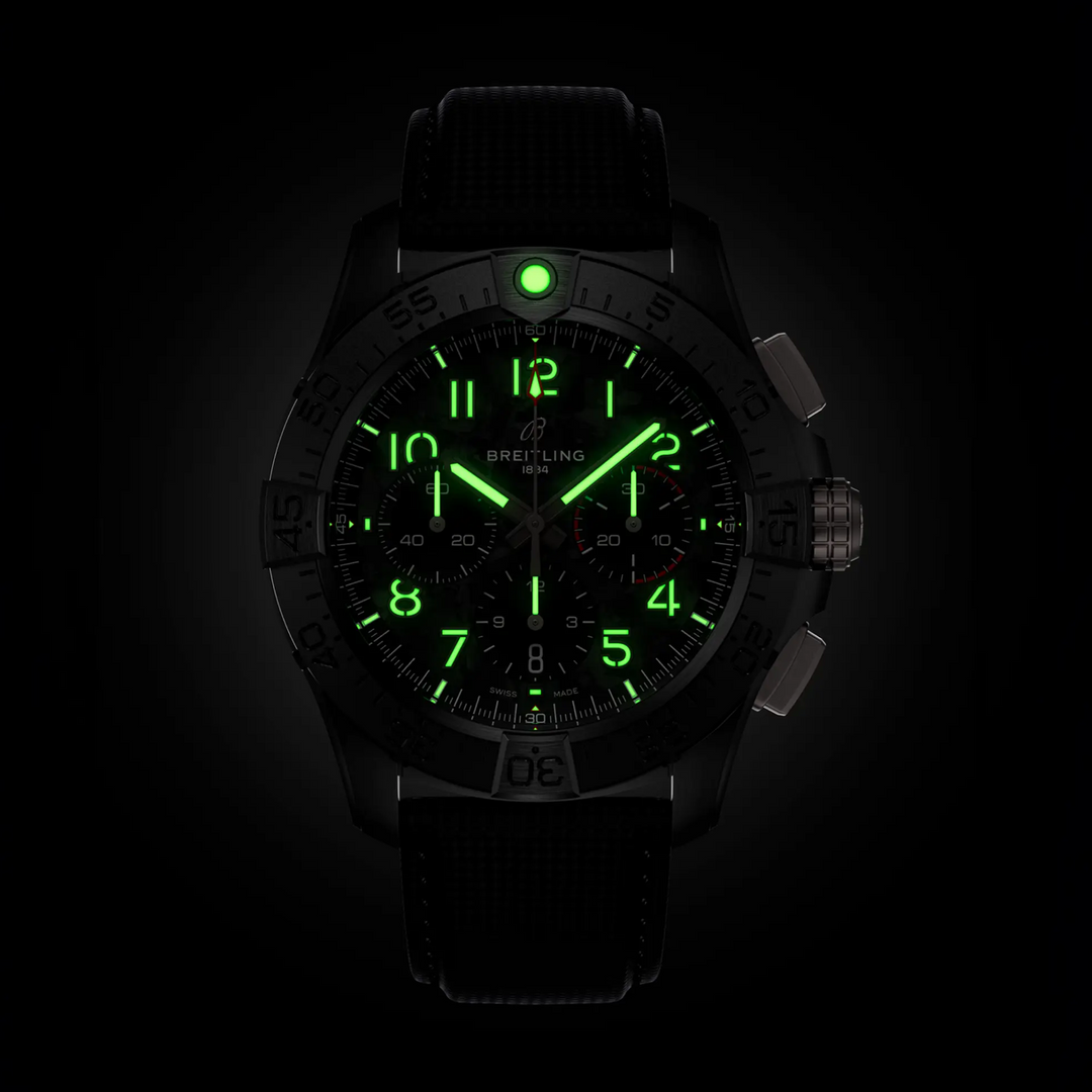 Avenger B01 Chronograph Black Ceramic Night Mission 44MM Watch