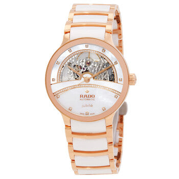 Centrix Open Heart Mother of Pearl White Ceramic 33MM Watch