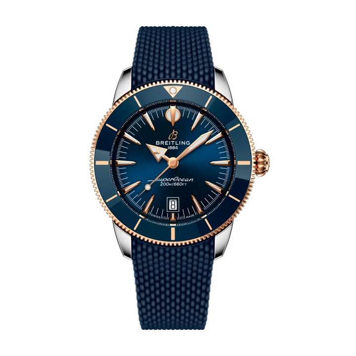 Superocean Heritage B31 Blue Dial and Strap SS/Rose Gold 44MM Watch