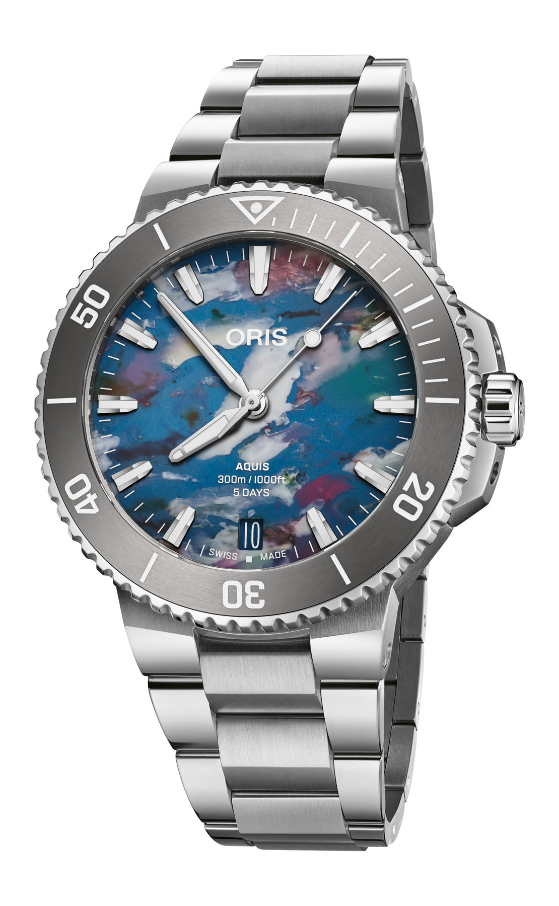 COKAGE+ ACTIVE 自動開閉 55cm 切り継ぎ パウダーブルー Aquis Date Upcycle Clibre 400 43MM Watch – Kury Alta Relojeria