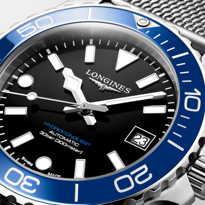 Hydroconquest Blue Bezel with Black Dial 39MM Watch