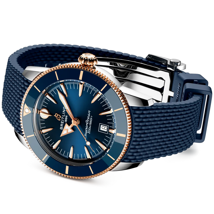 Superocean Heritage B31 Blue Dial and Strap SS/Rose Gold 44MM Watch