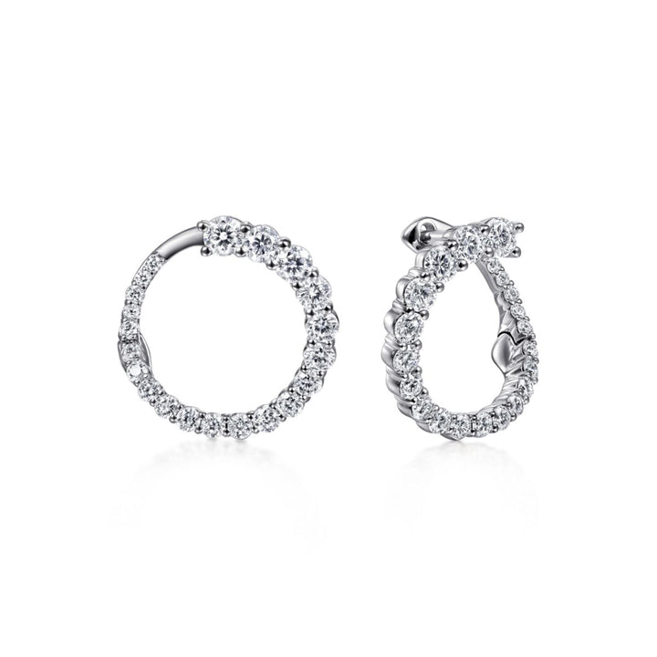Open Diamond Circle Earrings