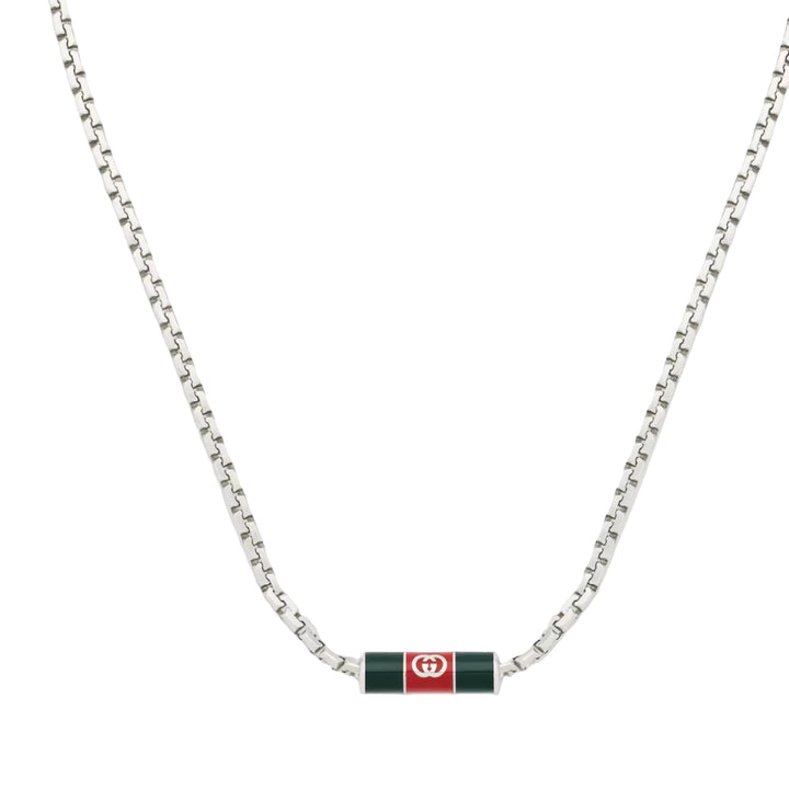 Interlocking Web Red and Green Necklace