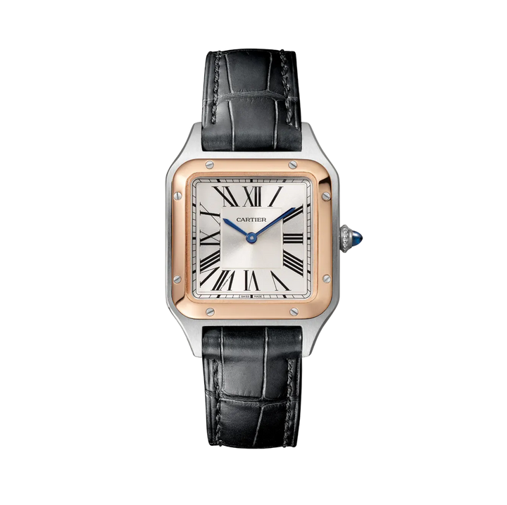 Santos Dumont Steel and Rose Gold Small Model