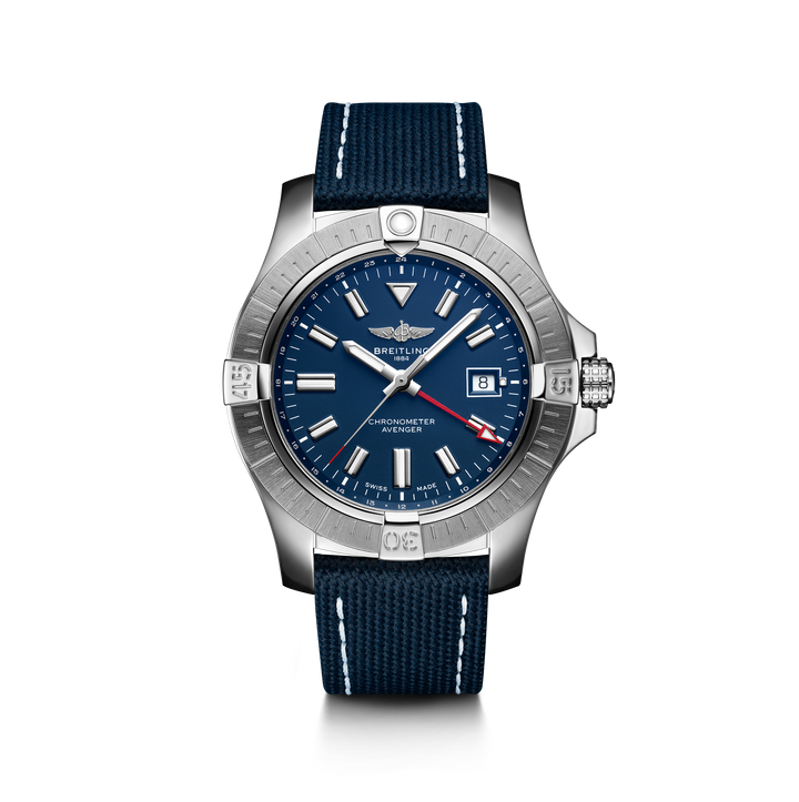 A32395101C1X1|BREITLING |AVENGER AUTOMATIC GMT 45 |Steel Case, Blue Dial, Blue Strap