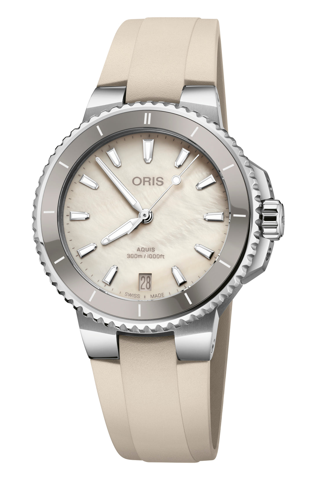 Aquis Date White Dial Watch – Kury Alta Relojeria