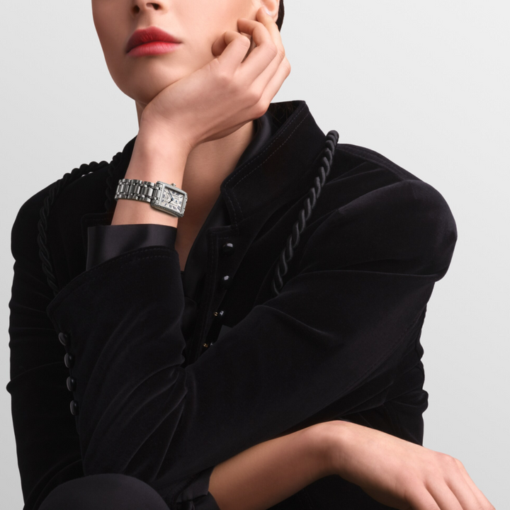 Dolcevita Stainless Steel with Diamonds 20x32MM Watch