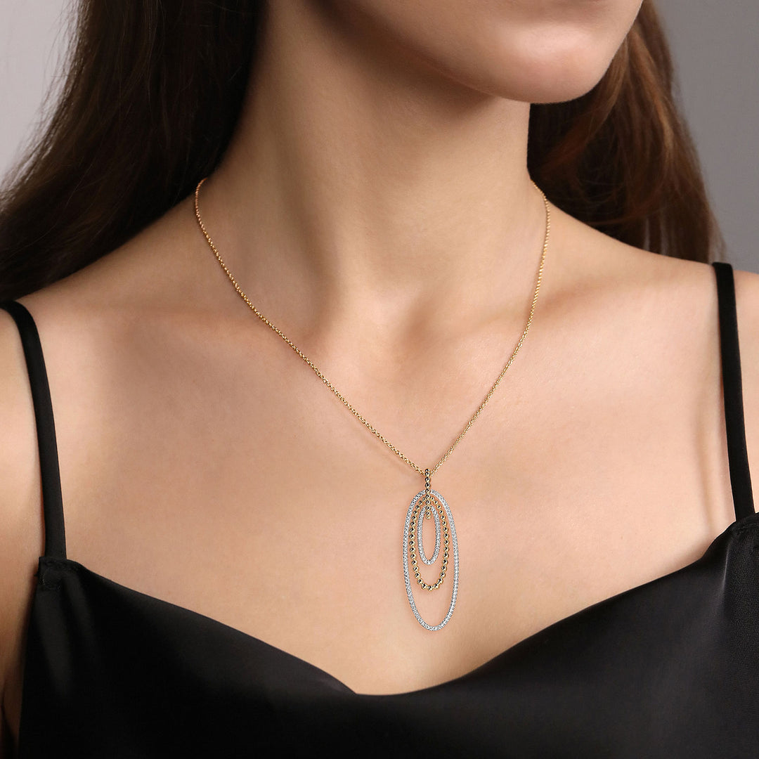 Multi Ovals Diamond Necklace