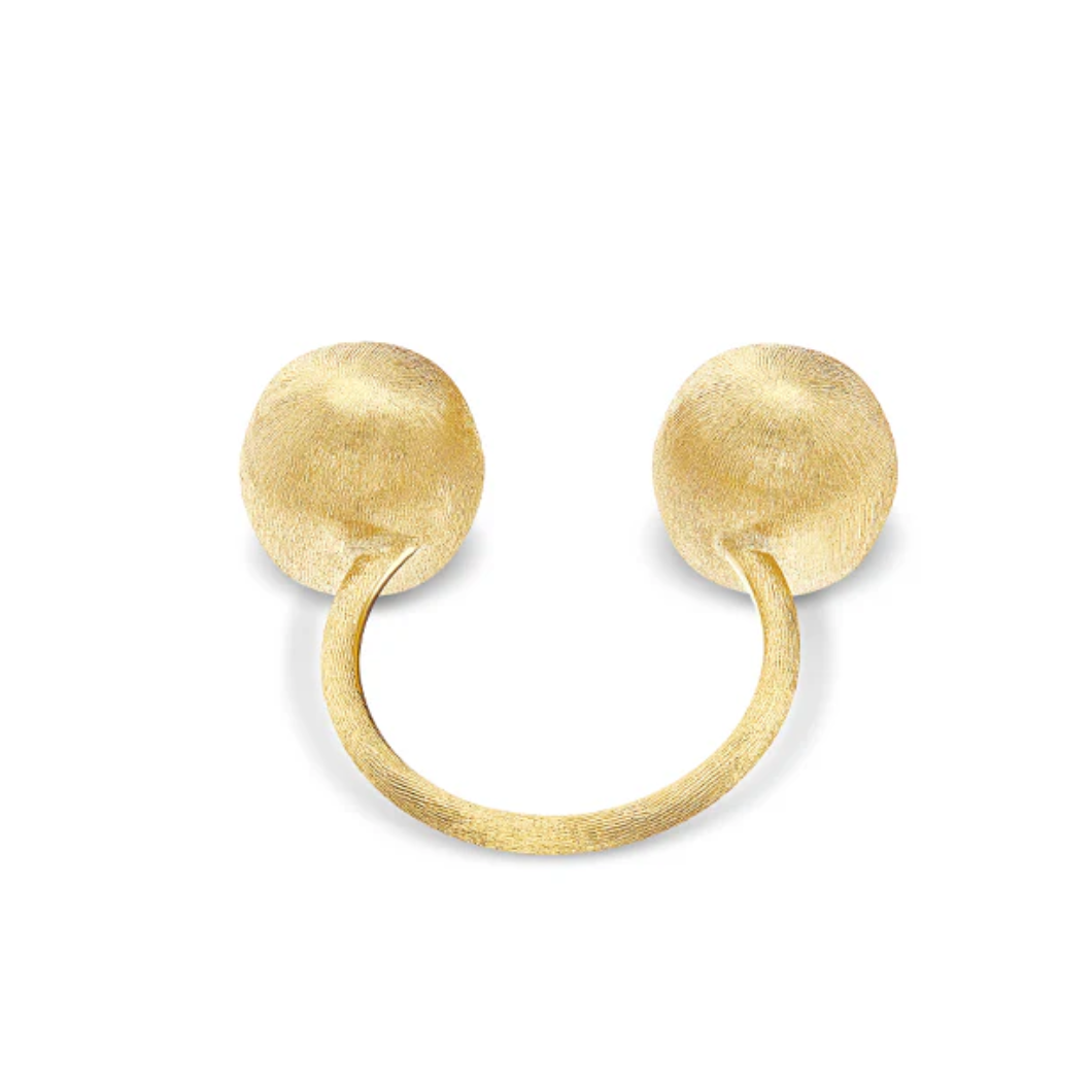Bubble with Two Gold Boules Ring