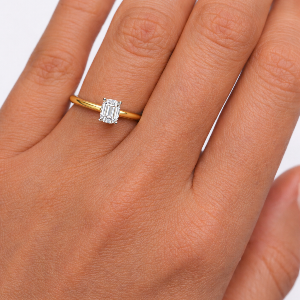 .70ct Emerald Cut Diamond Solitaire Ring