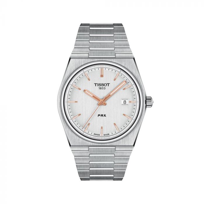 PRX 40250 Rose Accents with Silver Dial 40MM Watch