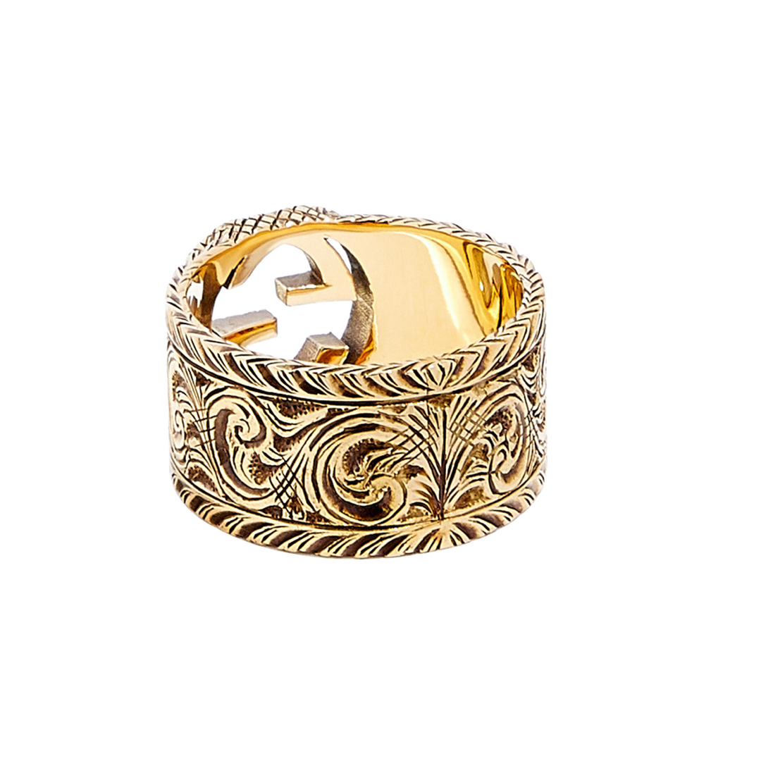 Interlocking G Yellow Gold 12MM Ring