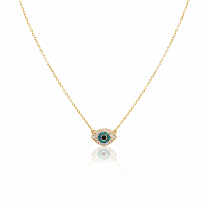 Small Evil Eye Diamond Necklace