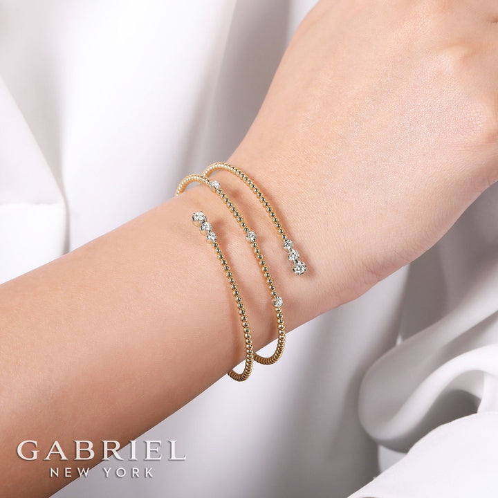 Open Diamond Bypass Bujukan Wrap Bracelet 14K