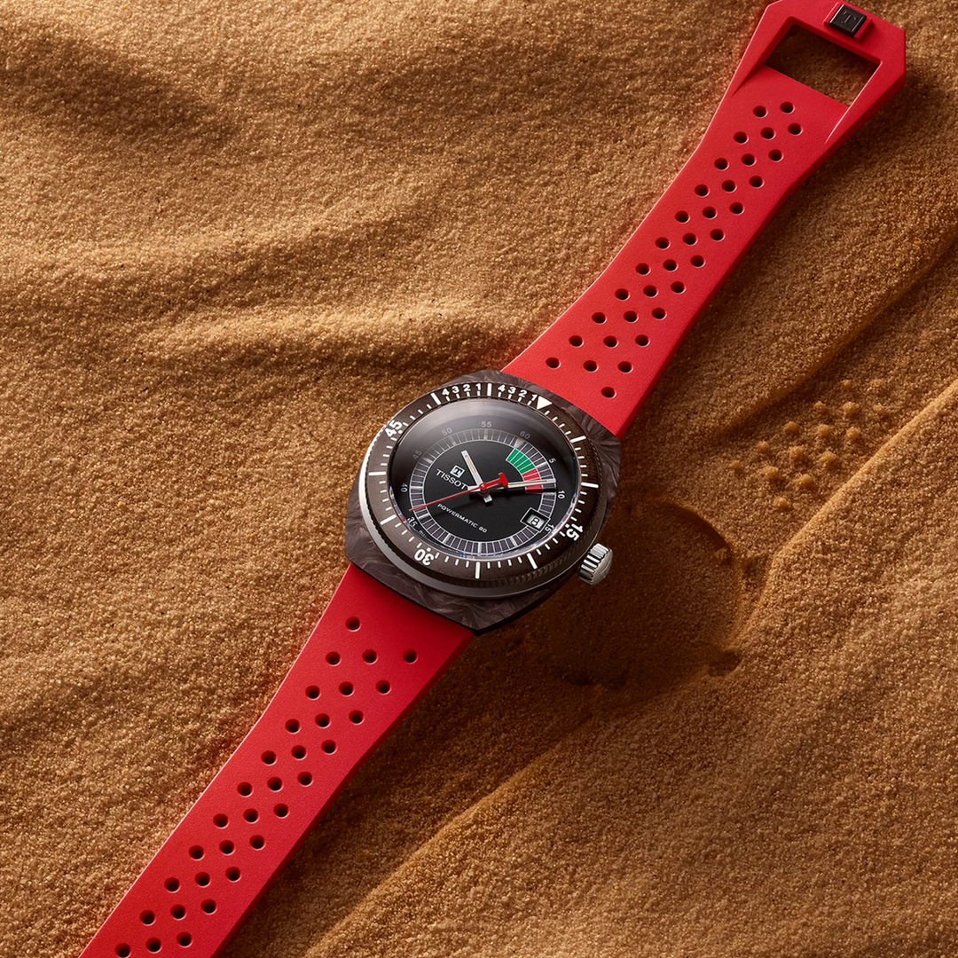 Sideral Powermatic 80 Red Rubber Strap 41MM Watch