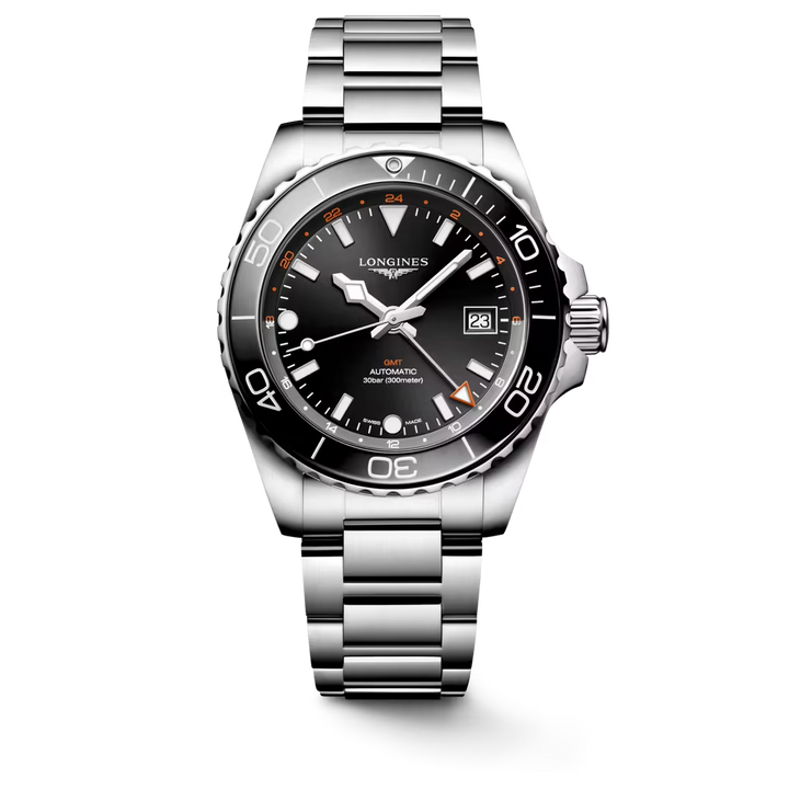 Hydroconquest GMT Black Dial/Bezel 41MM Watch