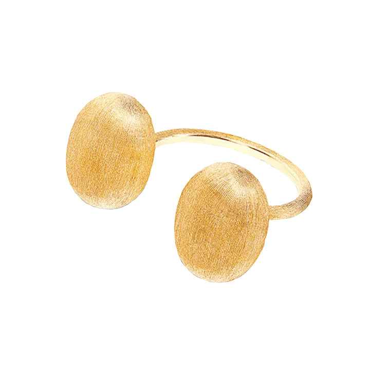 Bubble with Two Gold Boules Ring