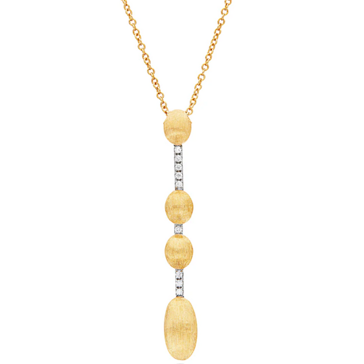 Yellow Gold Pendant Necklace with Diamonds