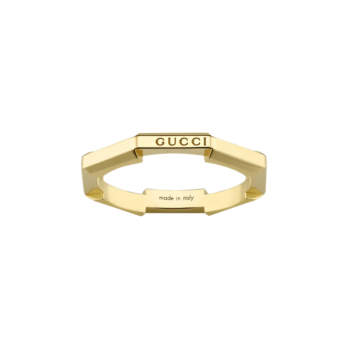Link To Love Mirror Finish Yellow Gold 3MM Ring; size: 6