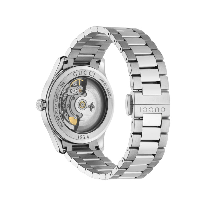 YA1264190|GUCCI |G-TIMELESS |MD Steel Watch; Silver Bee Dial; Automatic