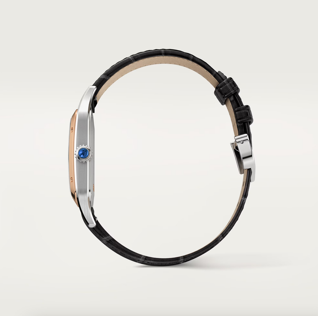 Santos Dumont Steel and Rose Gold Large Model