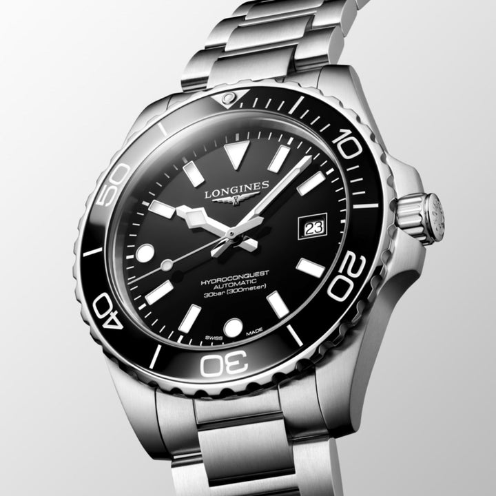 Hydroconquest Black Dial and Bezel 39MM Watch