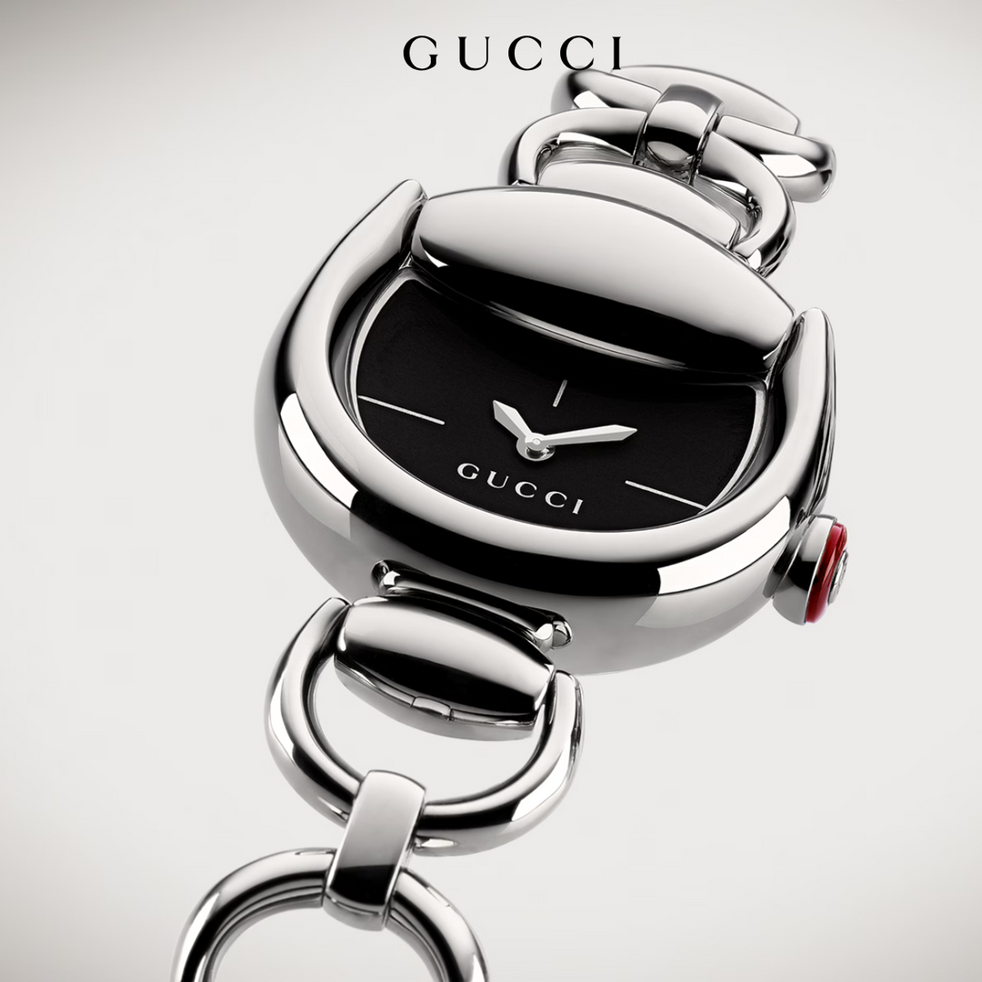 Horsebit Black Dial Watch