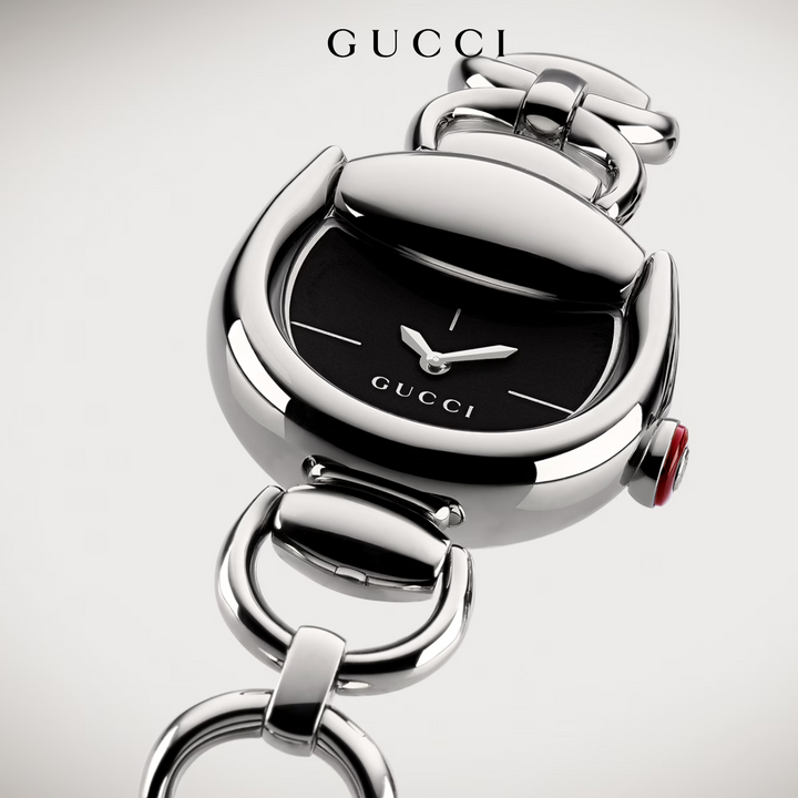 Horsebit Black Dial Watch