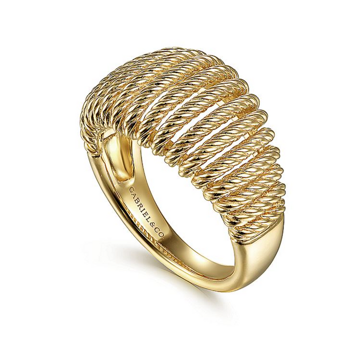 Open Pattern Yellow Gold Ring