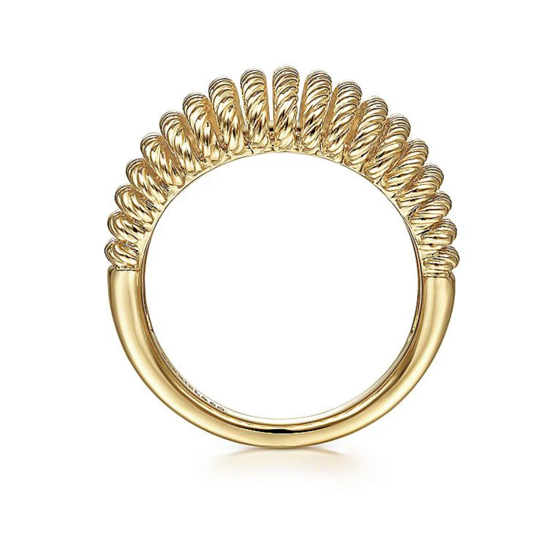 Open Pattern Yellow Gold Ring