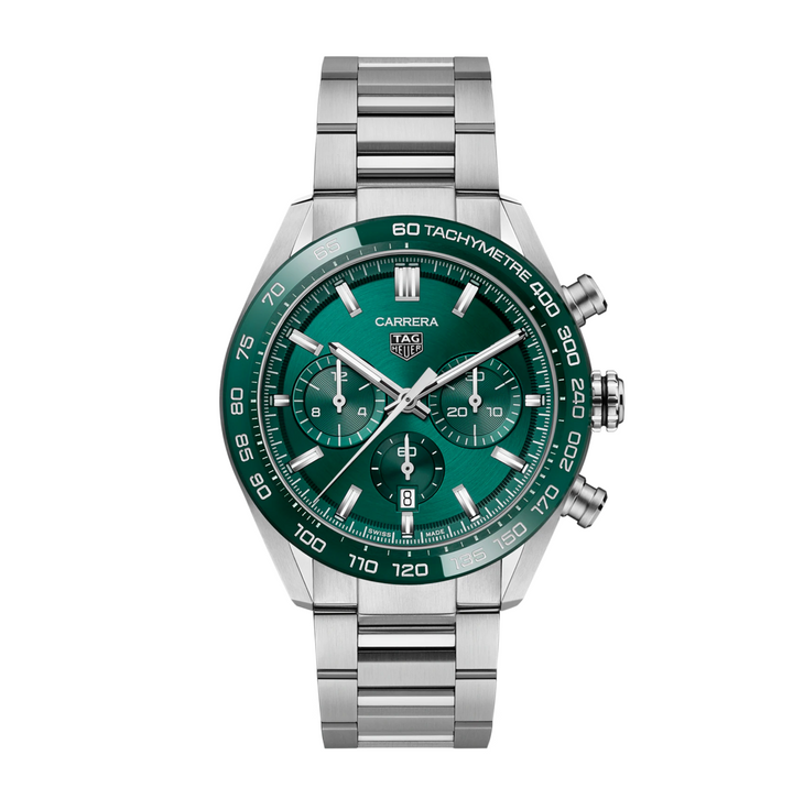 Carrera Chronograph Green Dial 44MM Watch