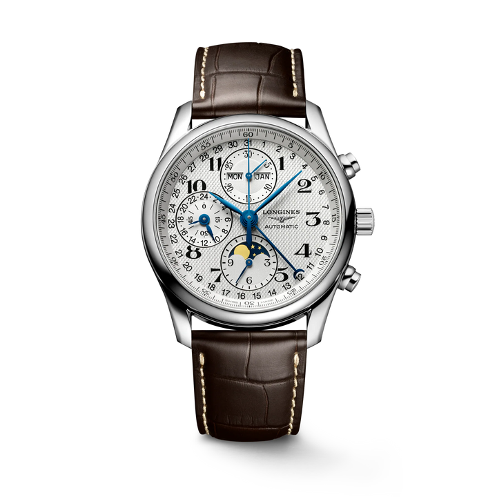 Master Collection Moonphase Brown Strap 44MM Watch