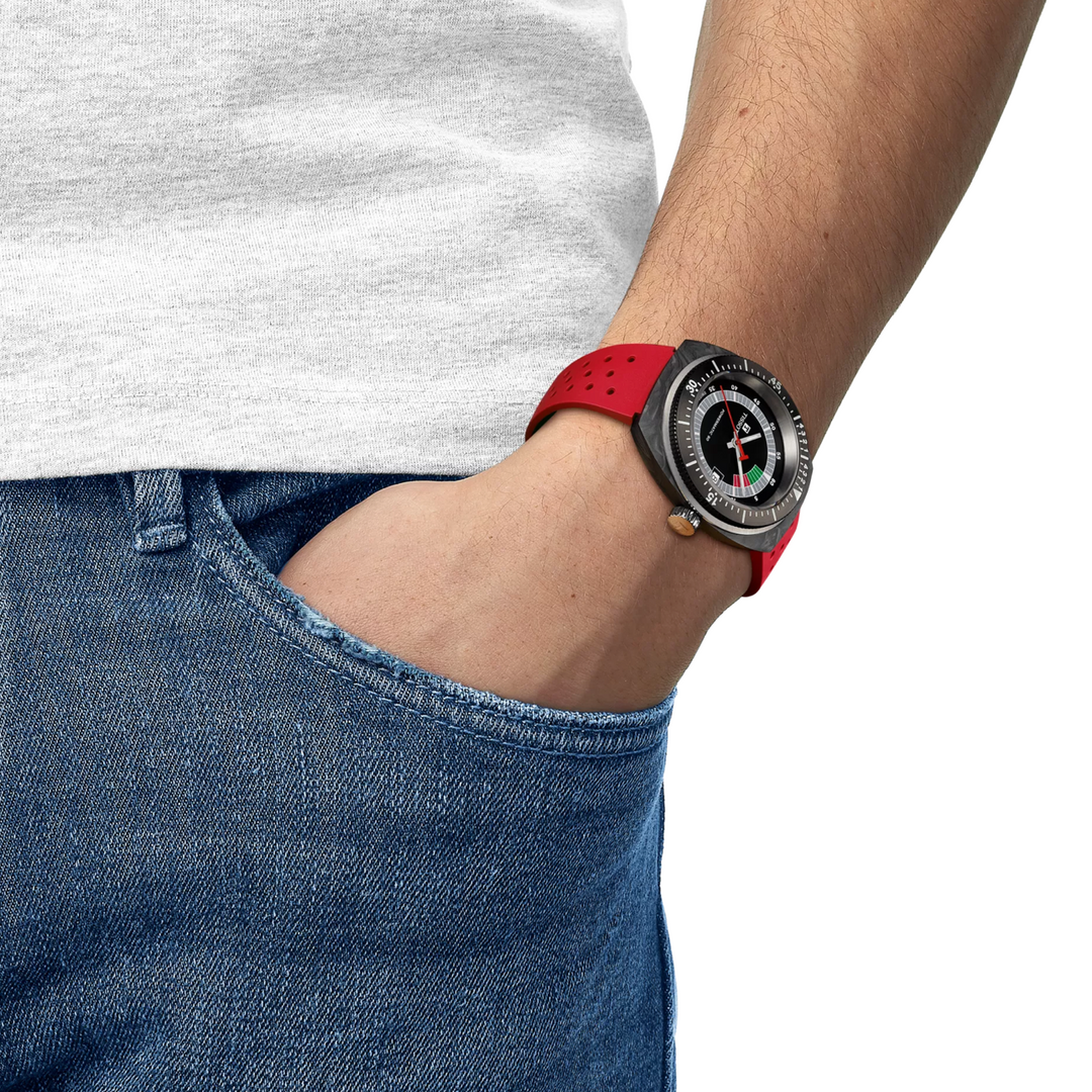 Sideral Powermatic 80 Red Rubber Strap 41MM Watch