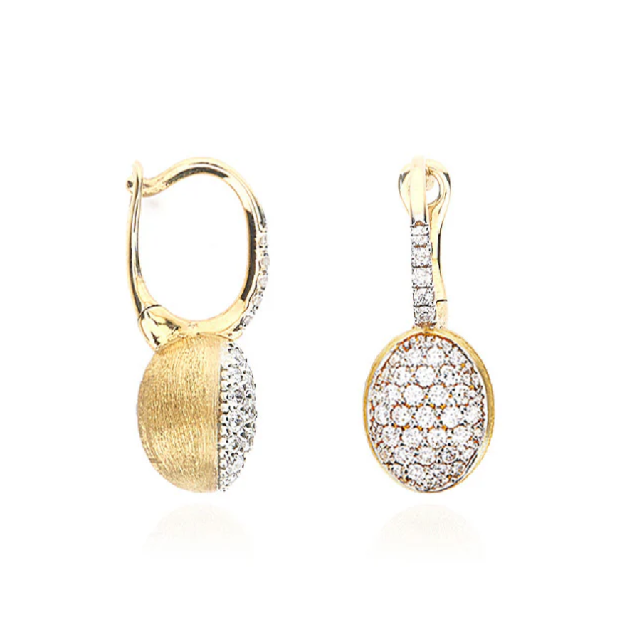 Dancing Baby Ciliegine Gold and Diamond Ball Drop Earrings