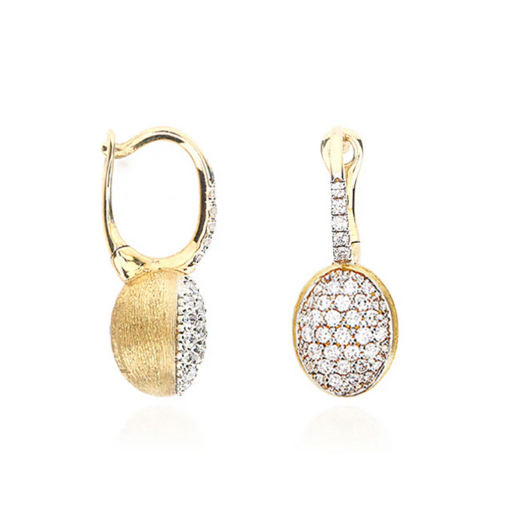 Dancing Baby Ciliegine Gold and Diamond Ball Drop Earrings