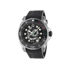 YA136217|GUCCI |DIVE |45mm Steel Case; Black Rubber Strap; Snake Head