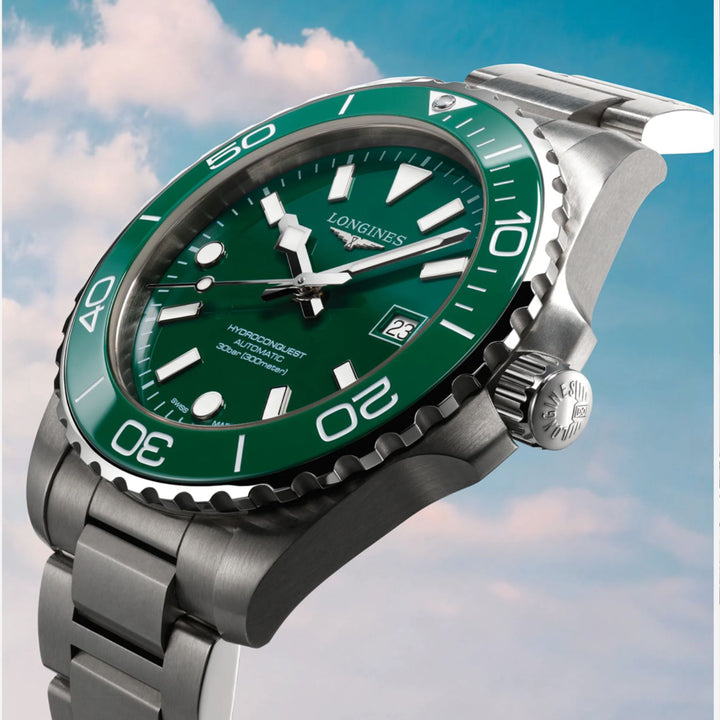 Hydroconquest Green Bezel and Dial 42MM Watch