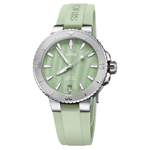 Aquis Date Seafoam Green 36.5MM Watch